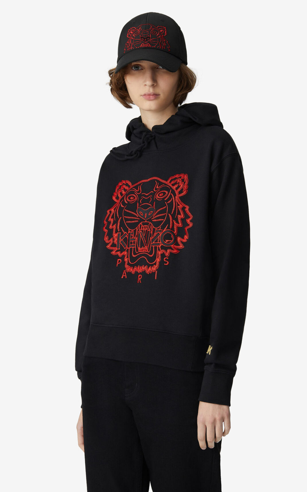 Sudaderas Con Capucha Kenzo Tiger Mujer Negras ZRJ085692